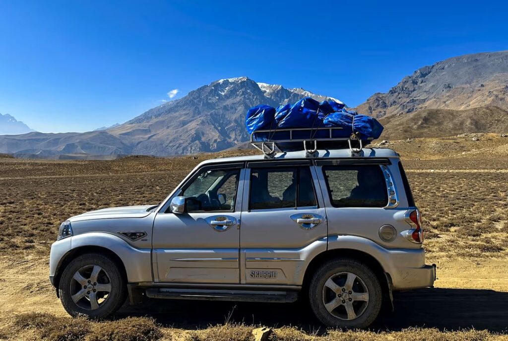 Scorpio rental for Mustang tour in Nepal